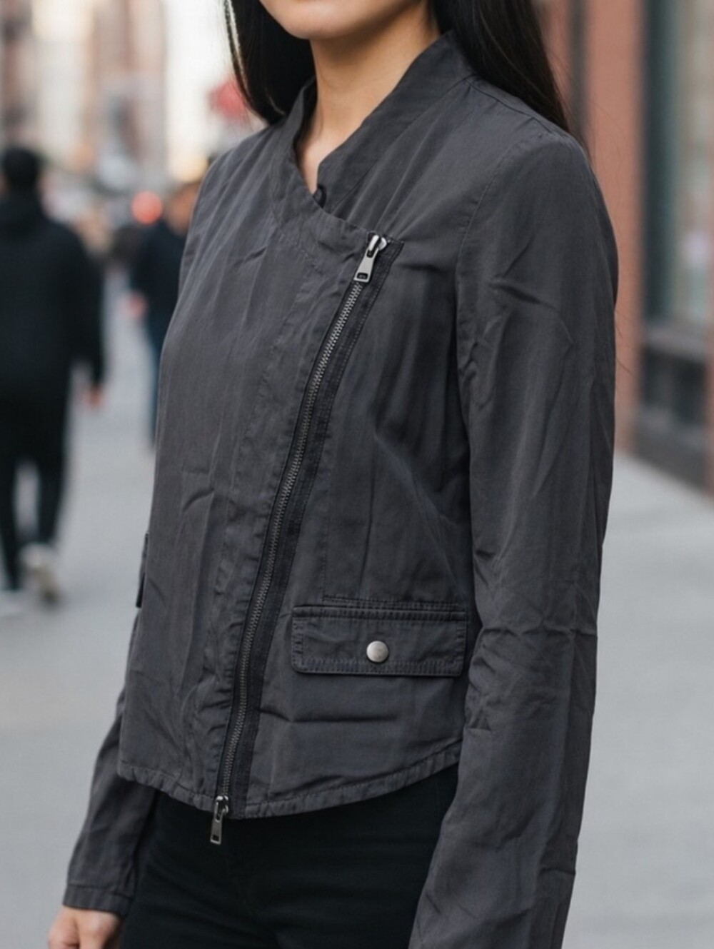 Like New Womens Dex Utility Crop Moto Zip Up Jacket Small